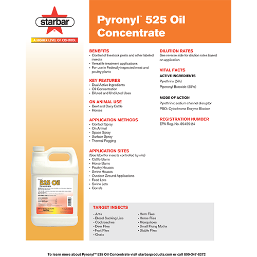Pyronyl 525 Oil Concentrate Literature